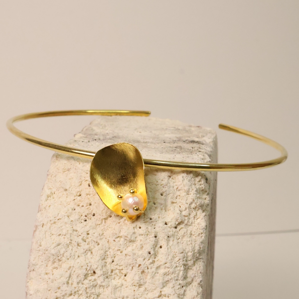 CHOKER NATURALEZA EN BRUTO- PERLA