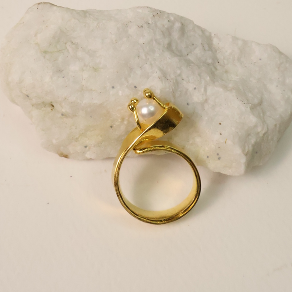 ANILLO PERLA ENLAZADA
