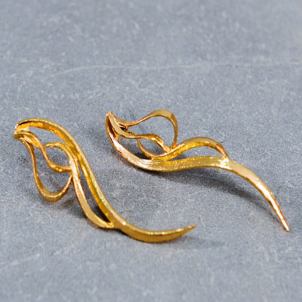 Aretes Nudo Pluma