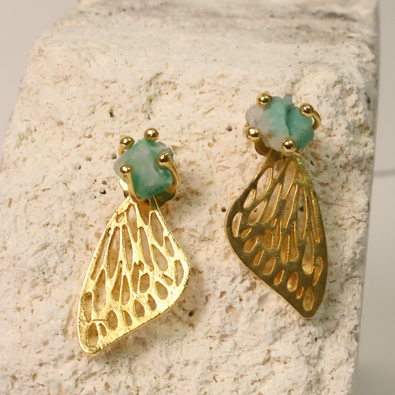 ARETES ALAS ESMERALDA
