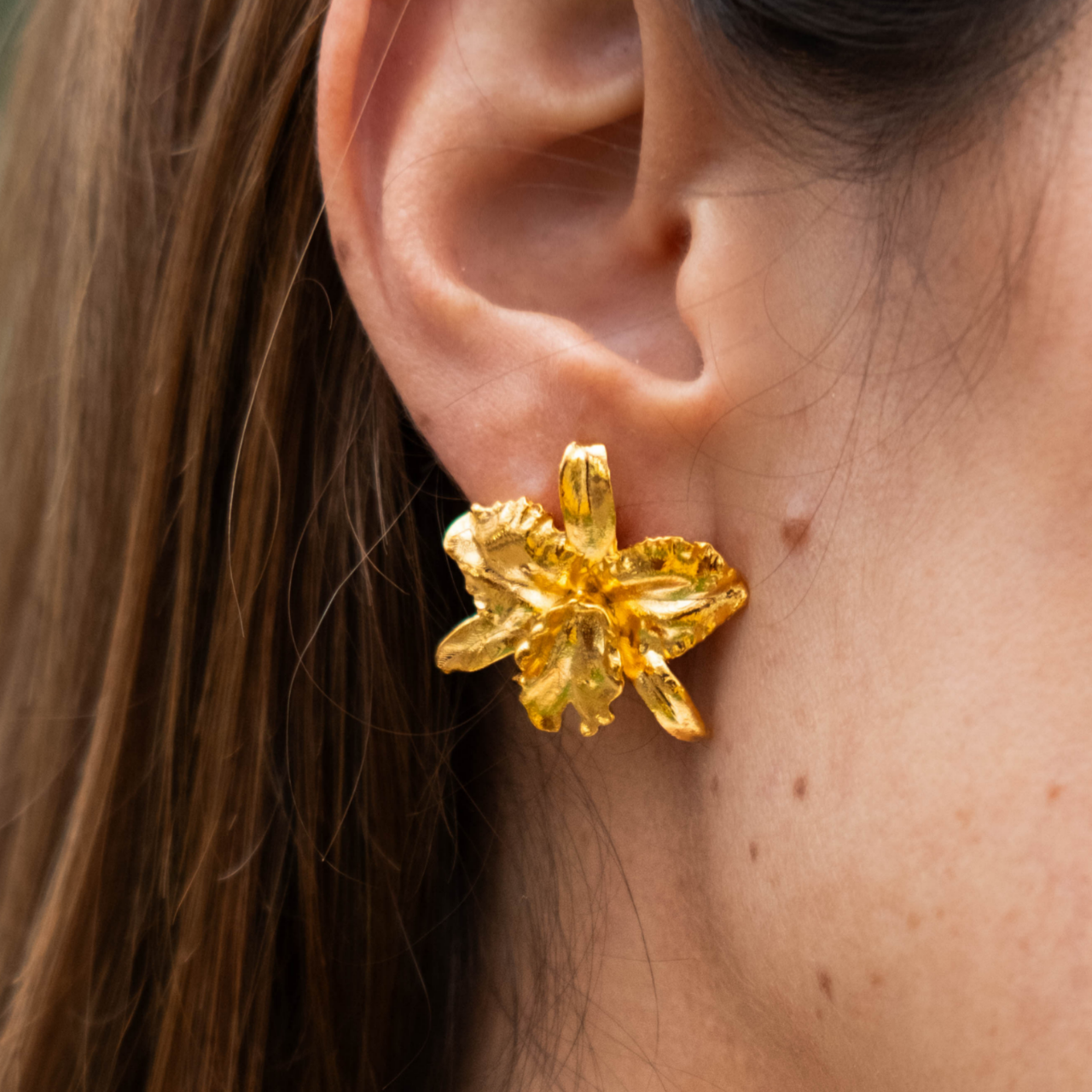 Aretes Orquídea Cattleya
