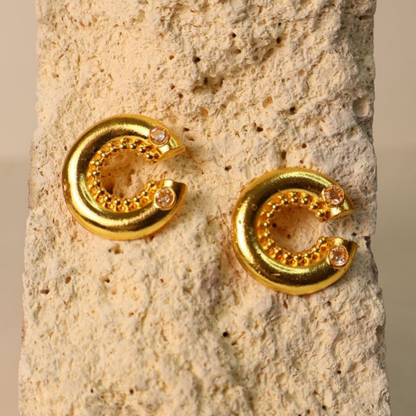 Aretes Doble Circón
