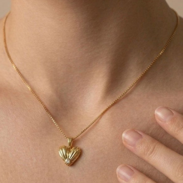 Collar Corazón Circón