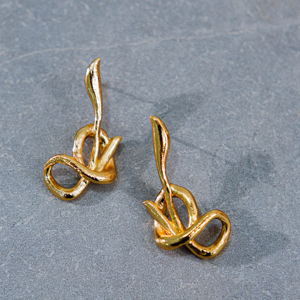Aretes Nudo Cobra