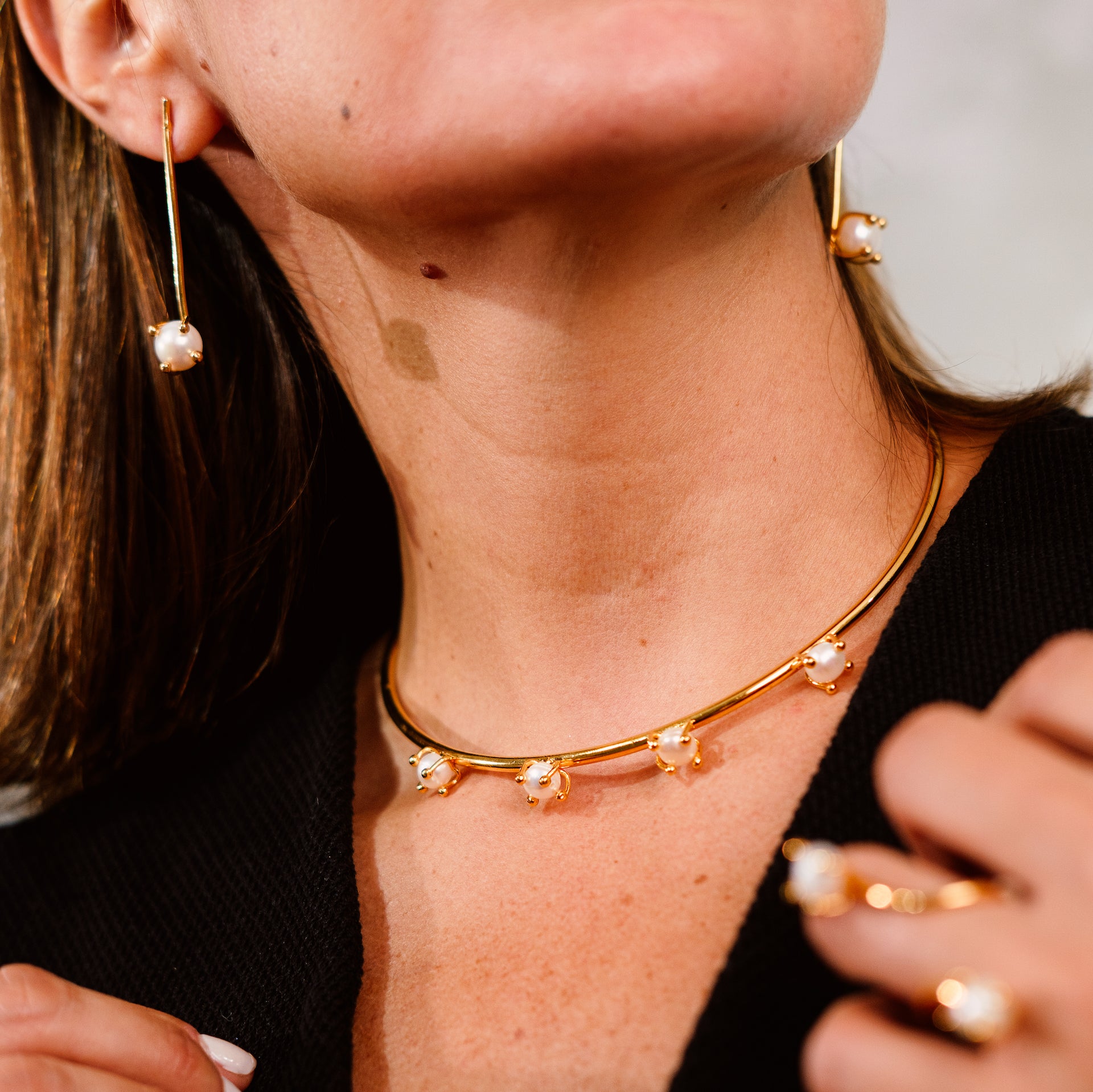 Aretes Perla esencial