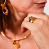 ARETE ESMERALDA ENLAZADA